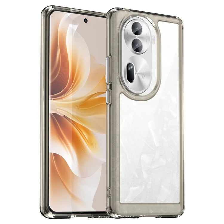 For Oppo Reno11 Pro 5G (Global) / Reno11 (China) 5G Case TPU + Acrylic Clear Phone Cover Colorful Frame