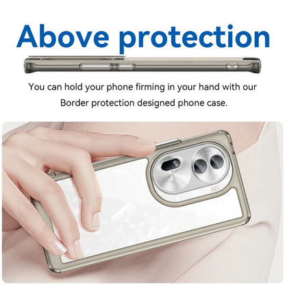 For Oppo Reno11 Pro 5G (Global) / Reno11 (China) 5G Case TPU + Acrylic Clear Phone Cover Colorful Frame