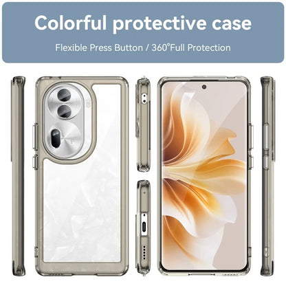 For Oppo Reno11 Pro 5G (Global) / Reno11 (China) 5G Case TPU + Acrylic Clear Phone Cover Colorful Frame