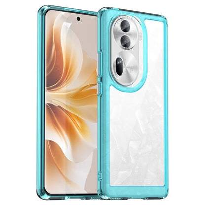 For Oppo Reno11 Pro 5G (Global) / Reno11 (China) 5G Case TPU + Acrylic Clear Phone Cover Colorful Frame