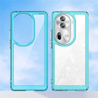 For Oppo Reno11 Pro 5G (Global) / Reno11 (China) 5G Case TPU + Acrylic Clear Phone Cover Colorful Frame