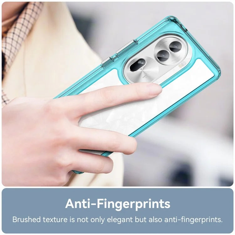 For Oppo Reno11 Pro 5G (Global) / Reno11 (China) 5G Case TPU + Acrylic Clear Phone Cover Colorful Frame