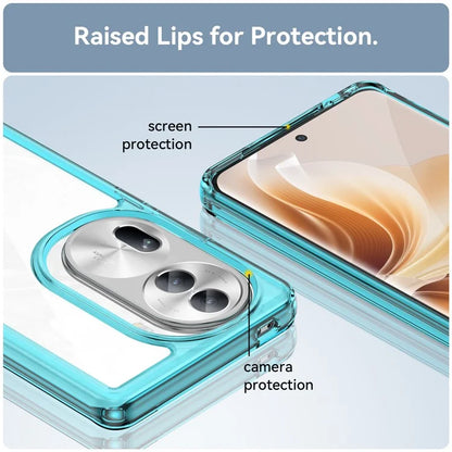 For Oppo Reno11 Pro 5G (Global) / Reno11 (China) 5G Case TPU + Acrylic Clear Phone Cover Colorful Frame