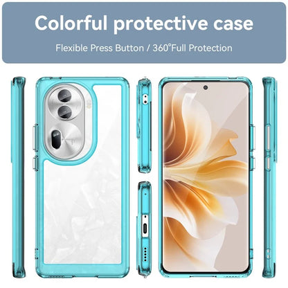 For Oppo Reno11 Pro 5G (Global) / Reno11 (China) 5G Case TPU + Acrylic Clear Phone Cover Colorful Frame