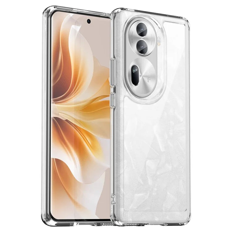 For Oppo Reno11 Pro 5G (Global) / Reno11 (China) 5G Case TPU + Acrylic Clear Phone Cover Colorful Frame