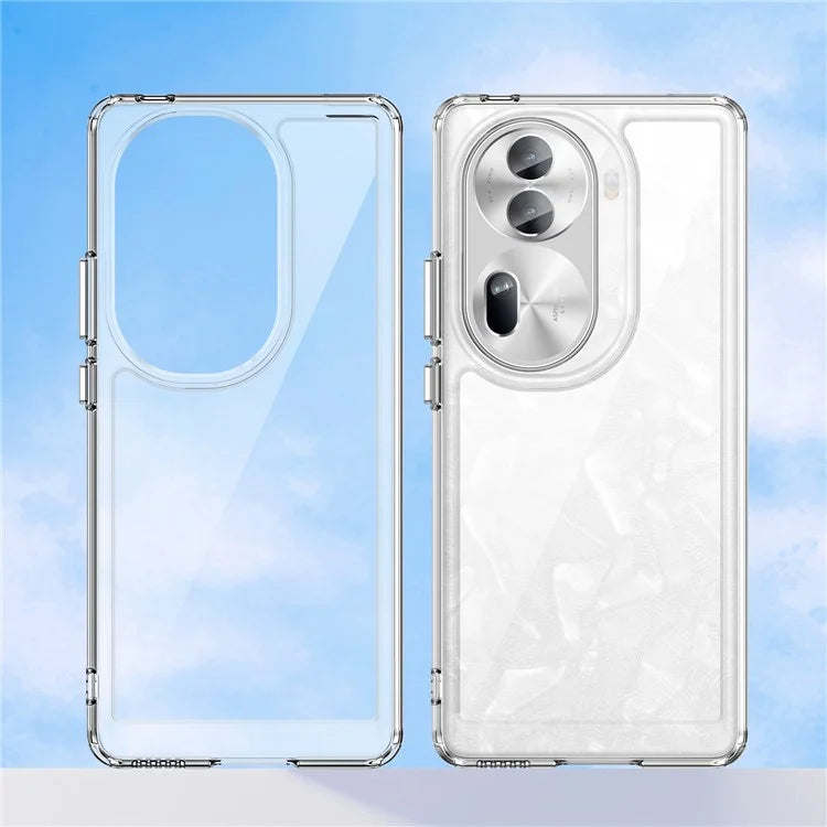 For Oppo Reno11 Pro 5G (Global) / Reno11 (China) 5G Case TPU + Acrylic Clear Phone Cover Colorful Frame
