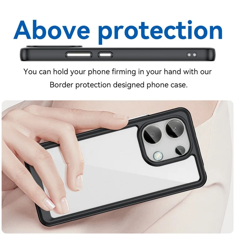 For Xiaomi Redmi Note 13 4G Case TPU + Acrylic Mobile Phone Protective Cover