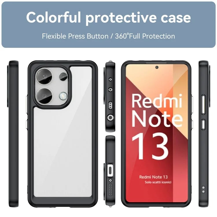 For Xiaomi Redmi Note 13 4G Case TPU + Acrylic Mobile Phone Protective Cover