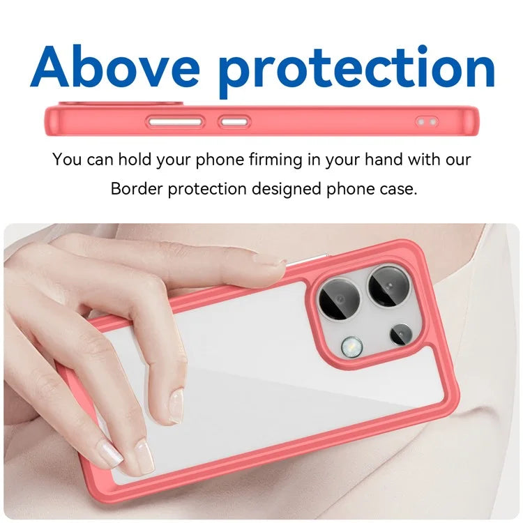 For Xiaomi Redmi Note 13 4G Case TPU + Acrylic Mobile Phone Protective Cover