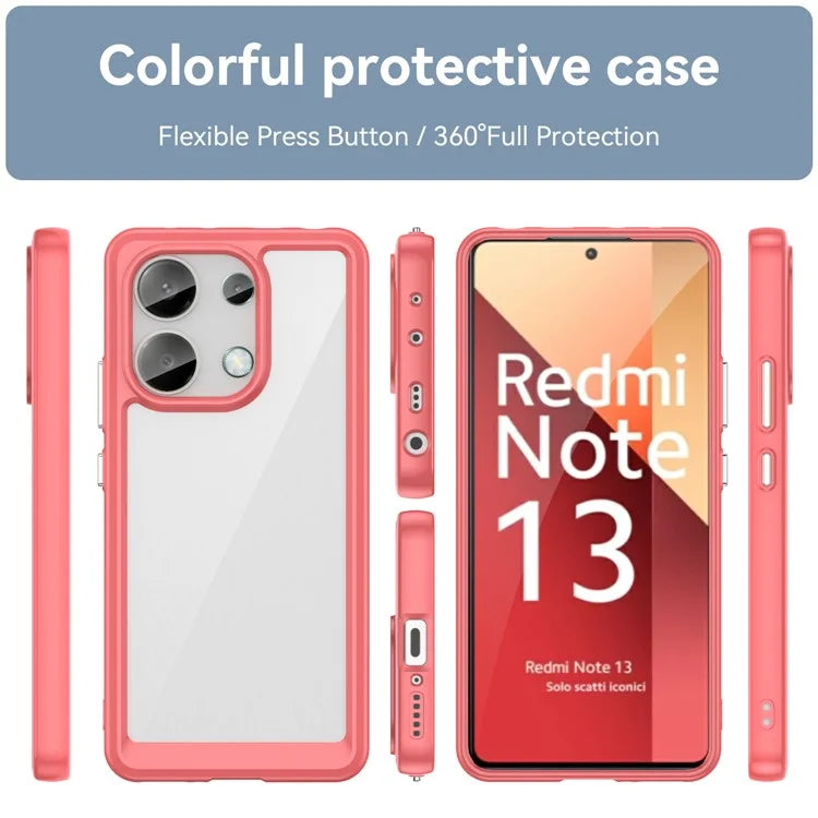 For Xiaomi Redmi Note 13 4G Case TPU + Acrylic Mobile Phone Protective Cover