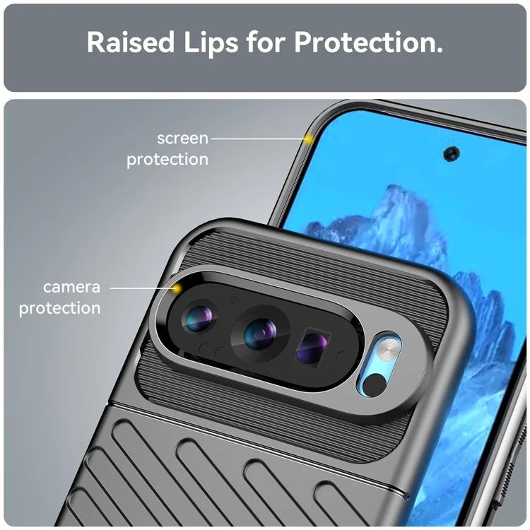 Thunder Series For Google Pixel 9 Case Anti-scratch Twill Texture TPU Phone Cover