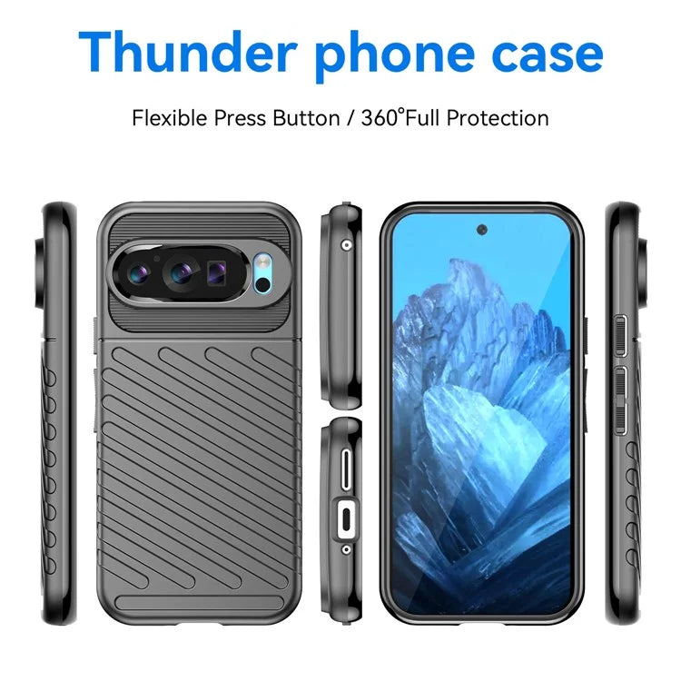 Thunder Series For Google Pixel 9 Case Anti-scratch Twill Texture TPU Phone Cover