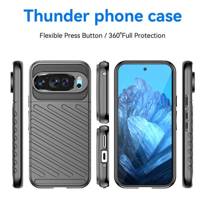Thunder Series For Google Pixel 9 Case Anti-scratch Twill Texture TPU Phone Cover