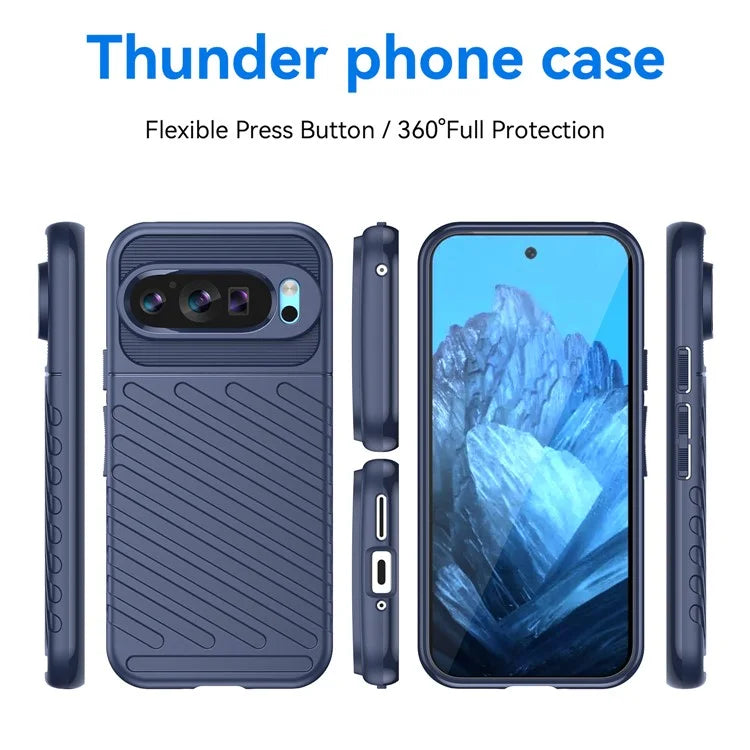 Thunder Series For Google Pixel 9 Case Anti-scratch Twill Texture TPU Phone Cover