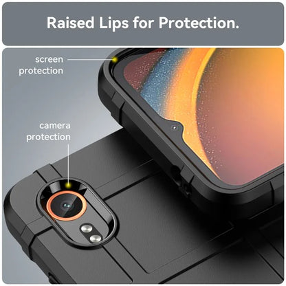 For Samsung Galaxy Xcover 7 TPU Case Square Grid Protective Phone Cover