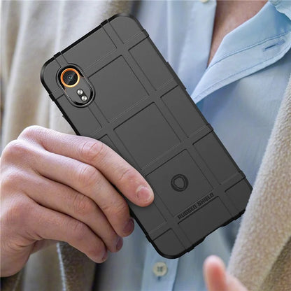 For Samsung Galaxy Xcover 7 TPU Case Square Grid Protective Phone Cover