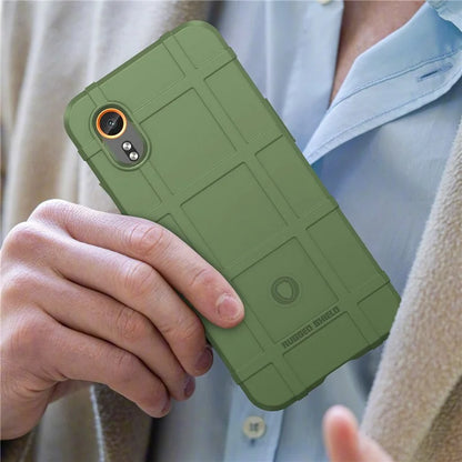 For Samsung Galaxy Xcover 7 TPU Case Square Grid Protective Phone Cover