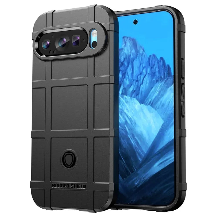 For Google Pixel 9 Case Soft TPU Phone Back Cover Square Grid Texture