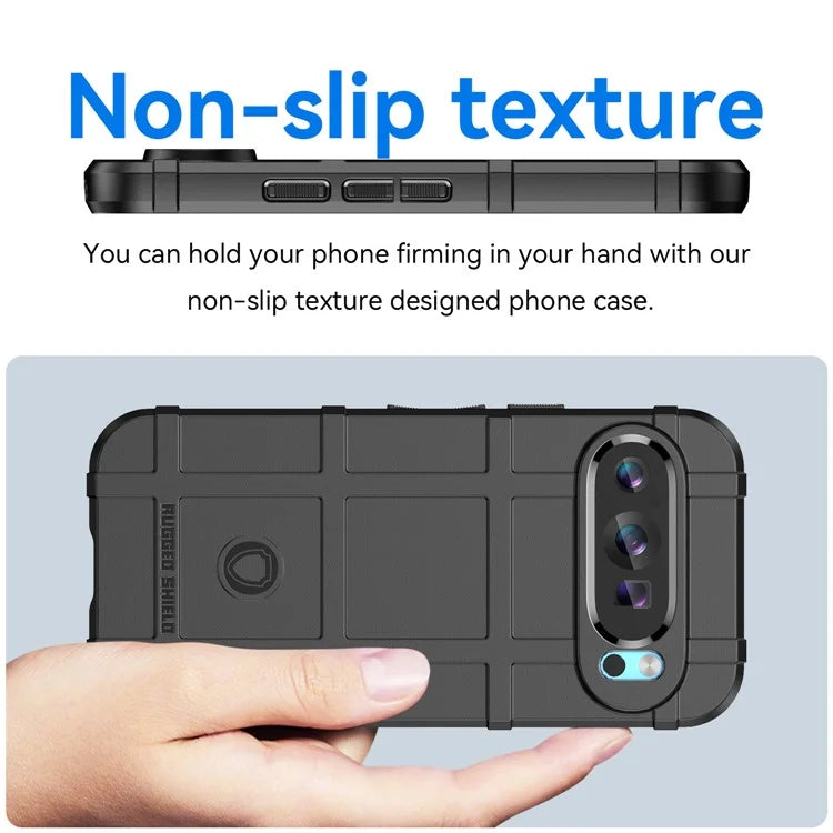 For Google Pixel 9 Case Soft TPU Phone Back Cover Square Grid Texture