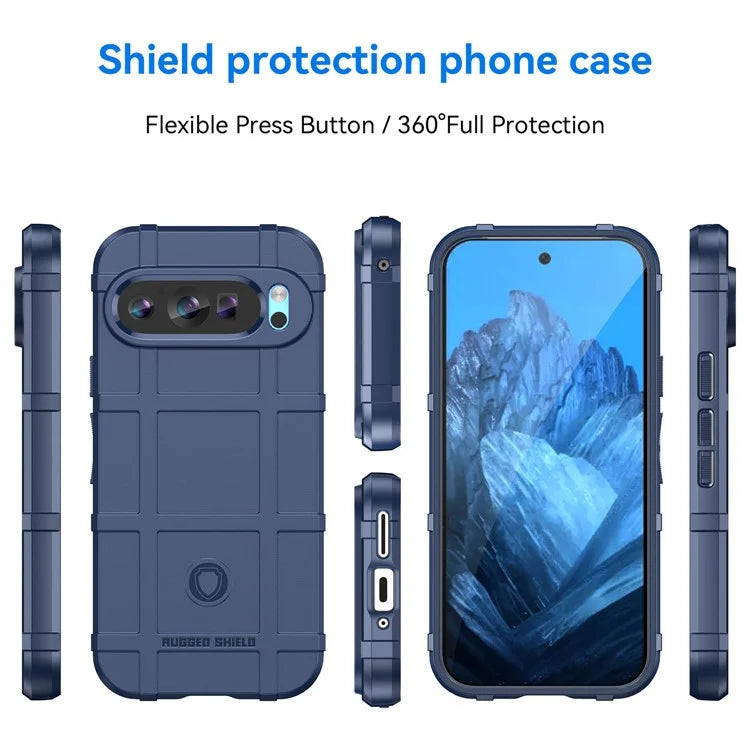 For Google Pixel 9 Case Soft TPU Phone Back Cover Square Grid Texture