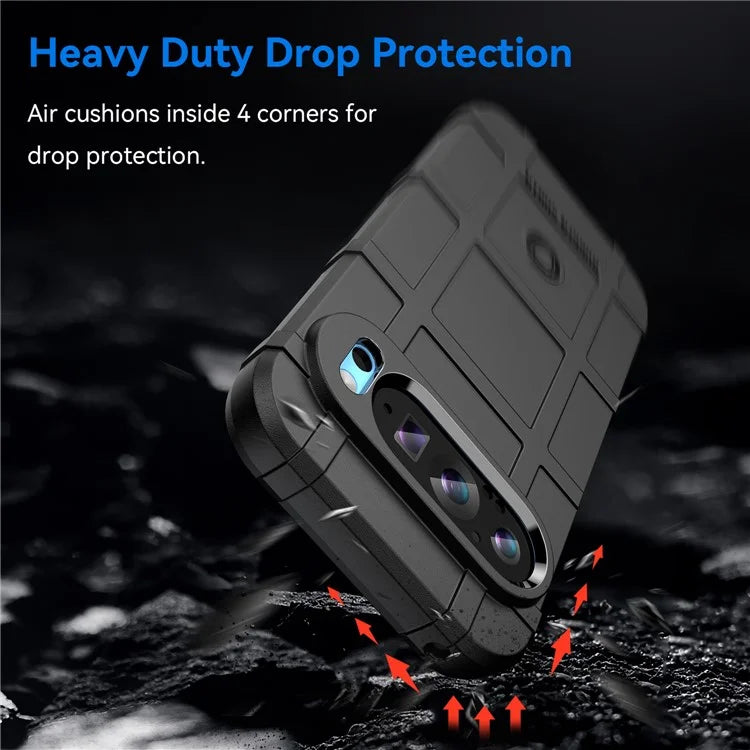 For Google Pixel 9 Pro TPU Case Square Grid Texture Mobile Phone Cover