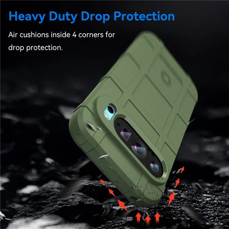 For Google Pixel 9 Pro TPU Case Square Grid Texture Mobile Phone Cover