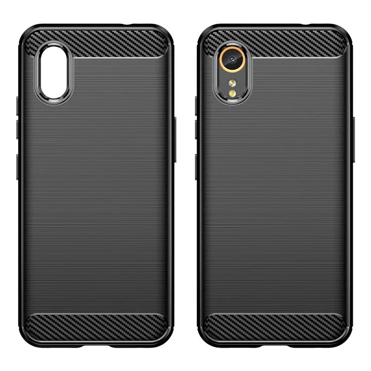 For Samsung Galaxy Xcover 7 TPU Case Carbon Fiber Texture Mobile Phone Cover