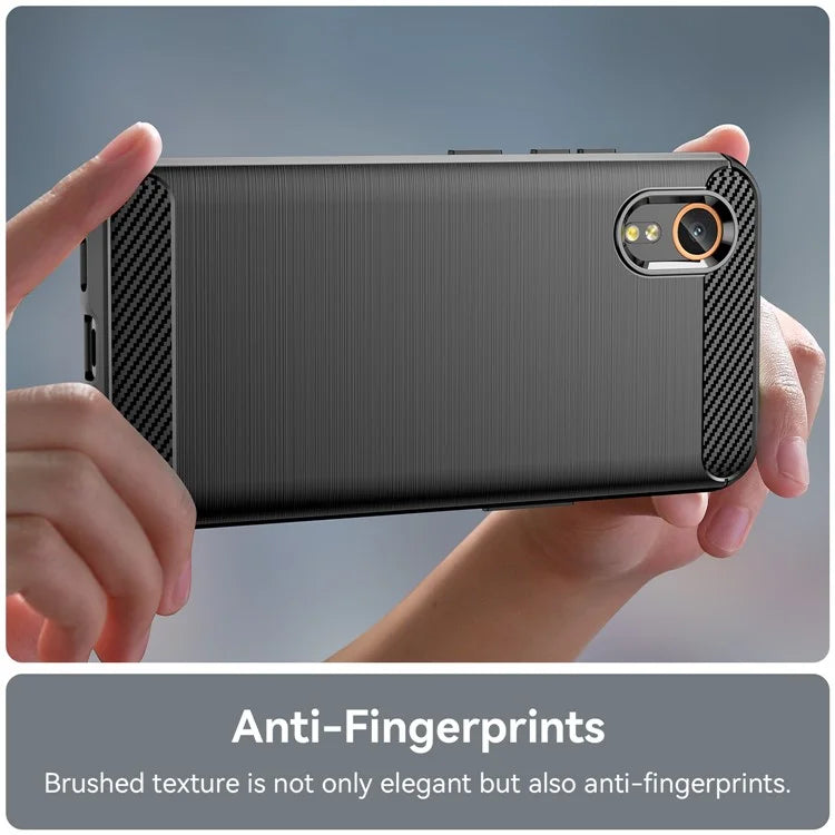For Samsung Galaxy Xcover 7 TPU Case Carbon Fiber Texture Mobile Phone Cover