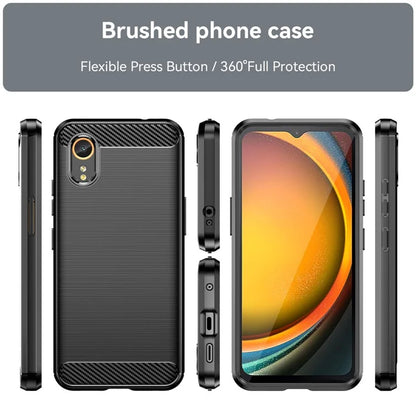 For Samsung Galaxy Xcover 7 TPU Case Carbon Fiber Texture Mobile Phone Cover