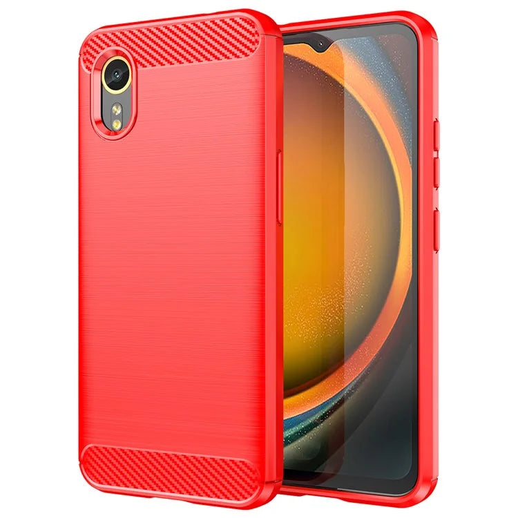 For Samsung Galaxy Xcover 7 TPU Case Carbon Fiber Texture Mobile Phone Cover