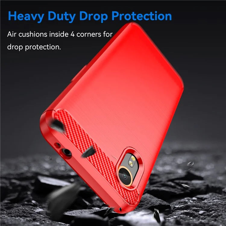 For Samsung Galaxy Xcover 7 TPU Case Carbon Fiber Texture Mobile Phone Cover