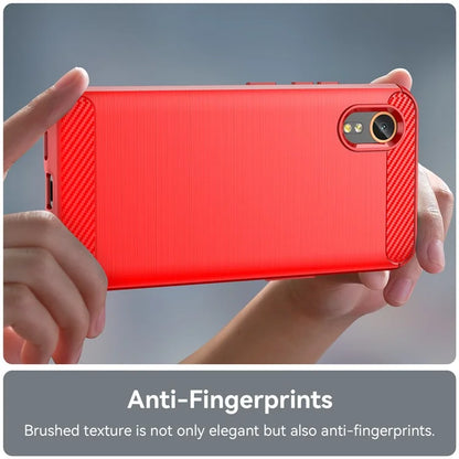 For Samsung Galaxy Xcover 7 TPU Case Carbon Fiber Texture Mobile Phone Cover