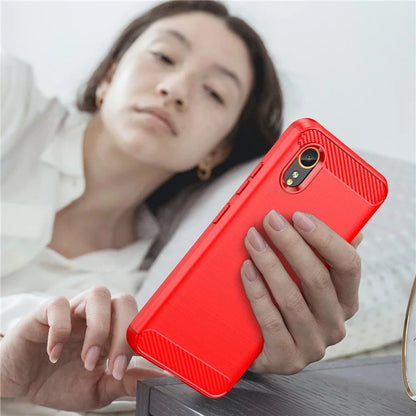 For Samsung Galaxy Xcover 7 TPU Case Carbon Fiber Texture Mobile Phone Cover