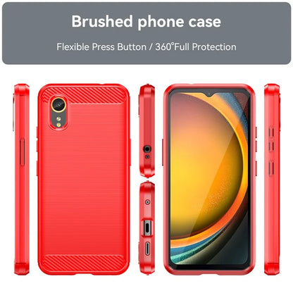 For Samsung Galaxy Xcover 7 TPU Case Carbon Fiber Texture Mobile Phone Cover