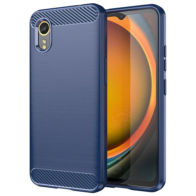 For Samsung Galaxy Xcover 7 TPU Case Carbon Fiber Texture Mobile Phone Cover
