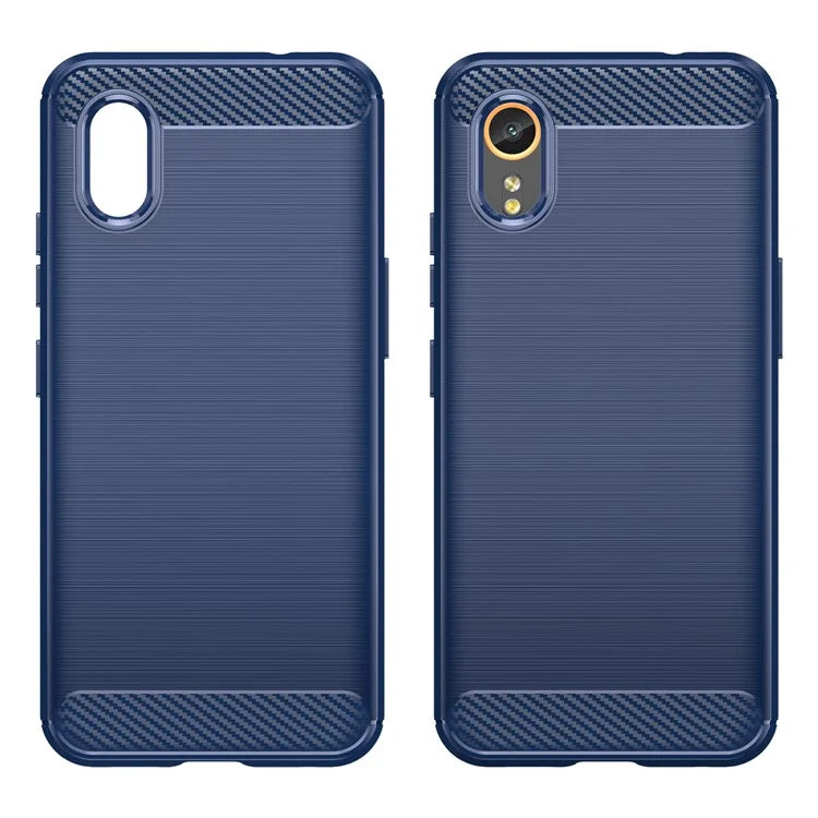 For Samsung Galaxy Xcover 7 TPU Case Carbon Fiber Texture Mobile Phone Cover