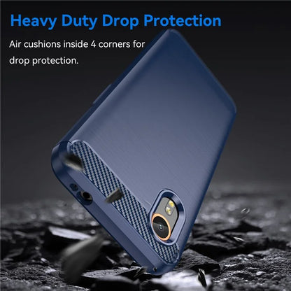 For Samsung Galaxy Xcover 7 TPU Case Carbon Fiber Texture Mobile Phone Cover