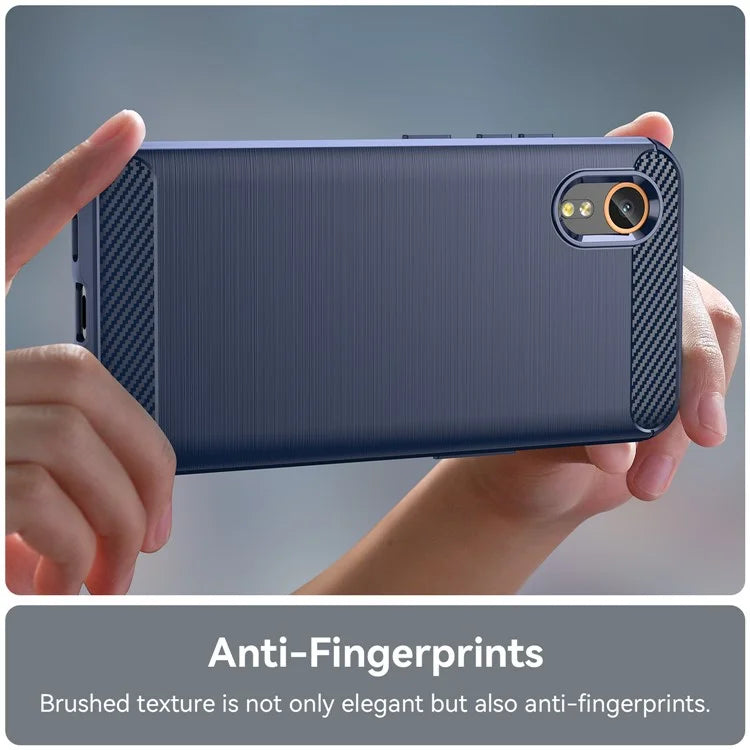 For Samsung Galaxy Xcover 7 TPU Case Carbon Fiber Texture Mobile Phone Cover