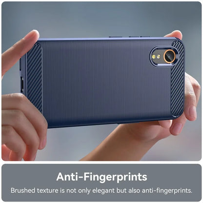 For Samsung Galaxy Xcover 7 TPU Case Carbon Fiber Texture Mobile Phone Cover