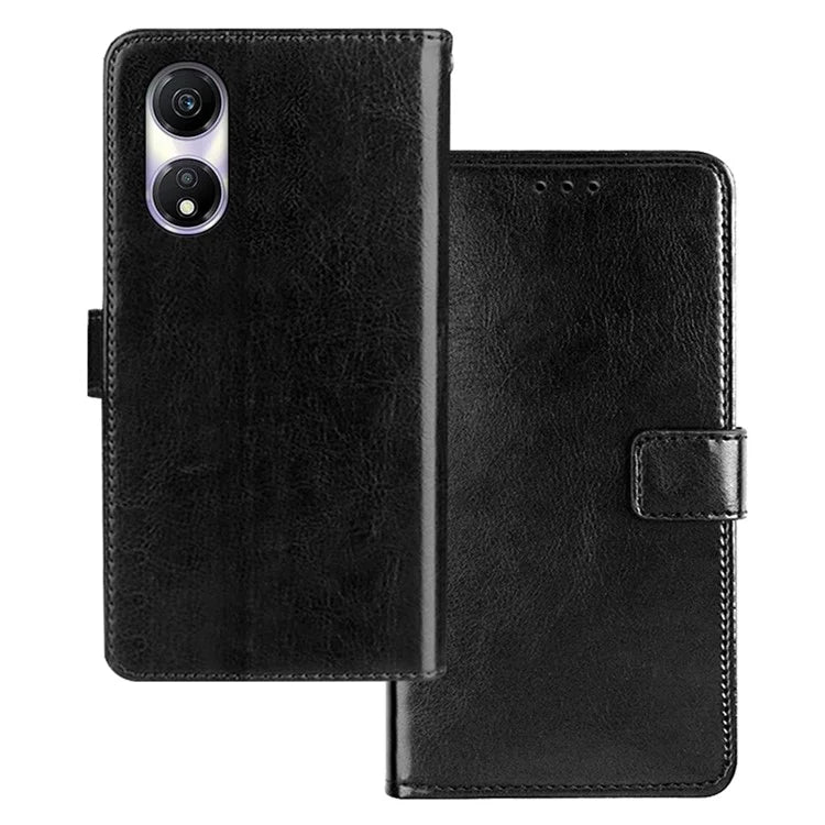 IDEWEI For Honor Play 40 Wallet Case PU Leather Crazy Horse Texture Phone Cover