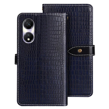IDEWEI For Honor Play 40 Cell Phone Case Crocodile Texture PU Leather Cover with Stand Wallet