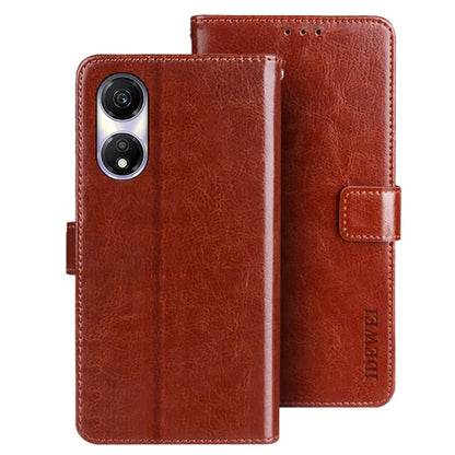 IDEWEI For Honor Play 40 Case Magnetic Clasp Crazy Horse Texture Leather Phone Cover