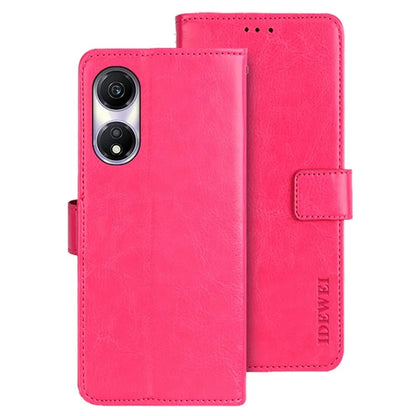 IDEWEI For Honor Play 40 Case Magnetic Clasp Crazy Horse Texture Leather Phone Cover