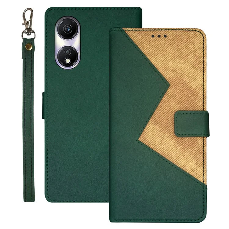 IDEWEI For Honor Play 40 Case Splicing Color Card Holder PU Leather Cell Phone Cover with Stand