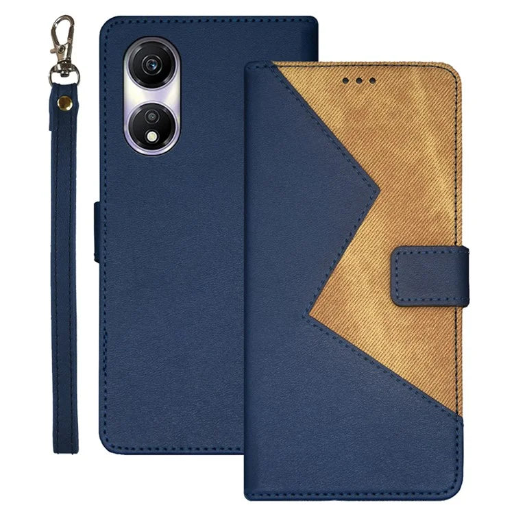 IDEWEI For Honor Play 40 Case Splicing Color Card Holder PU Leather Cell Phone Cover with Stand