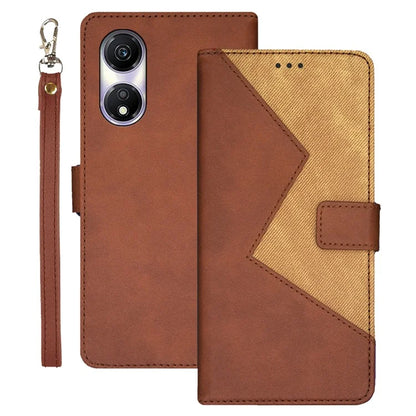 IDEWEI For Honor Play 40 Case Splicing Color Card Holder PU Leather Cell Phone Cover with Stand