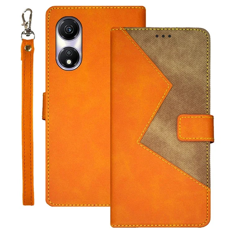 IDEWEI For Honor Play 40 Case Splicing Color Card Holder PU Leather Cell Phone Cover with Stand