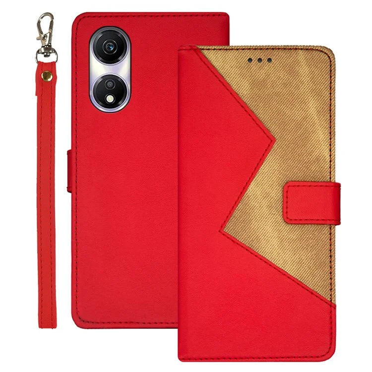 IDEWEI For Honor Play 40 Case Splicing Color Card Holder PU Leather Cell Phone Cover with Stand