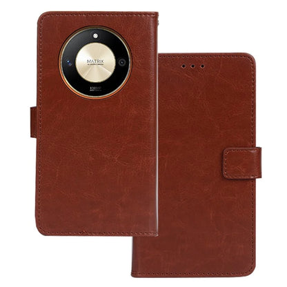 IDEWEI For Honor X9b 5G / Magic6 Lite 5G Case PU Leather Folio Phone Cover Crazy Horse Texture