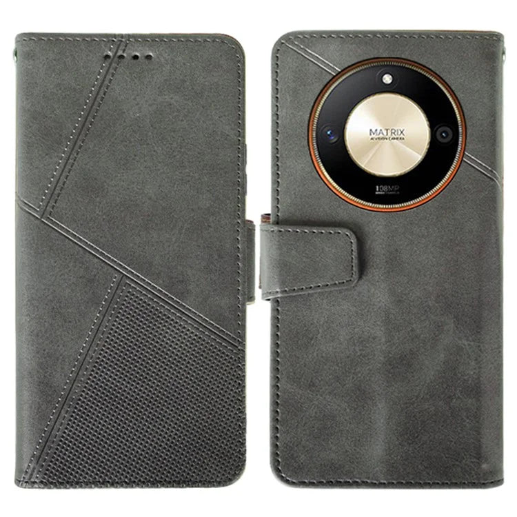 IDEWEI For Honor X9b 5G Case PU Leather Stand Phone Cover with Calf Texture
